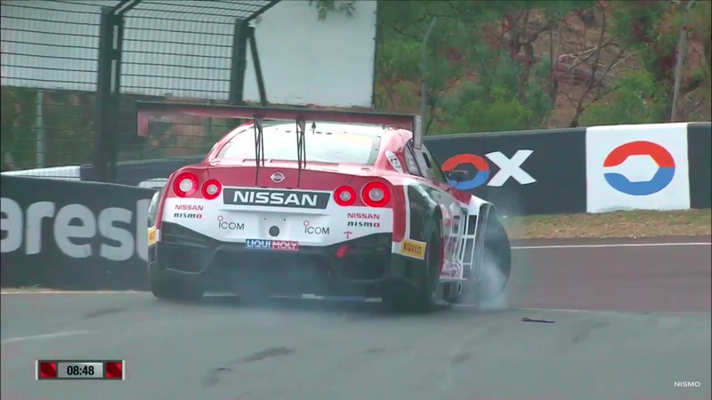 Illustration for article titled #23 Nismo GTR Crashes Out In Practice